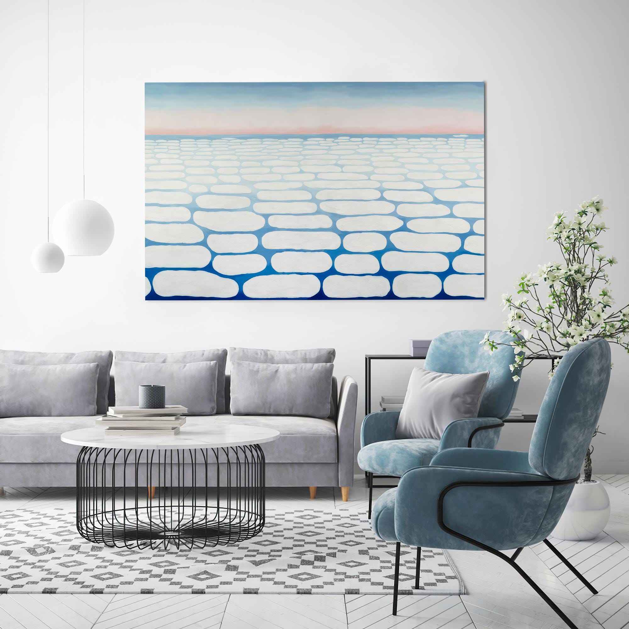 Georgia O'Keeffe Cloud Canvas Art: Surreal Abstract Wall Decor