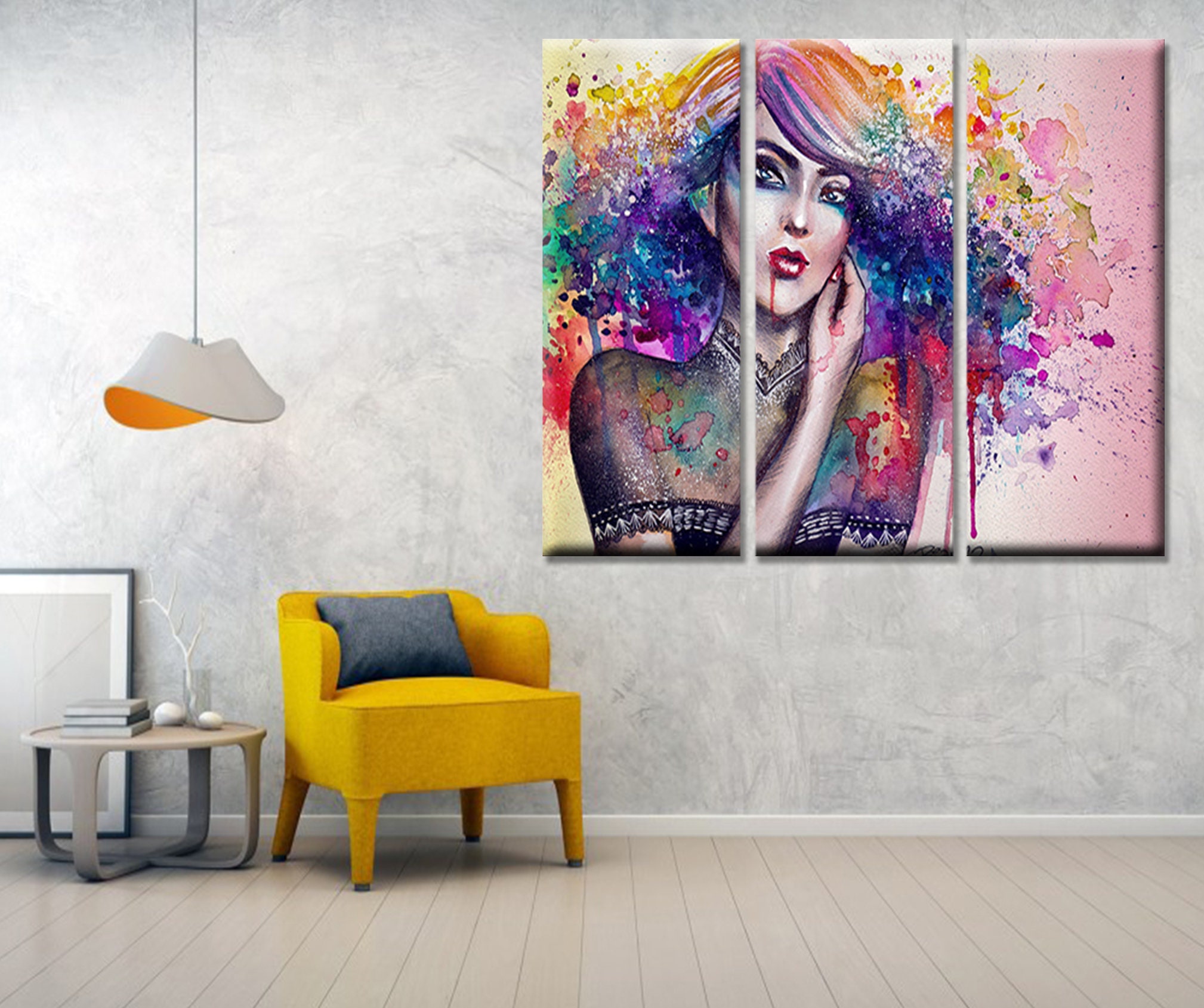 Colorful Graffiti Girl Canvas Street Art Canvas Wall Art | Etsy