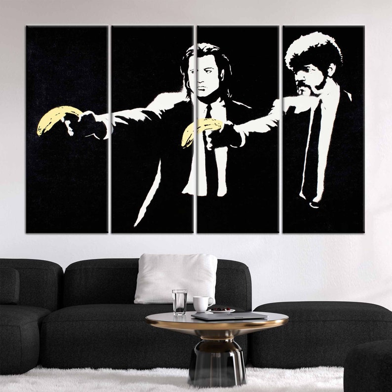 Banksy Banana Art, Modern Wall Art, Banksy Art, Graffiti Wall Art