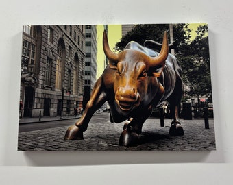 Charging Bull Canvas Print: Wall Street Art, Motivational Decor