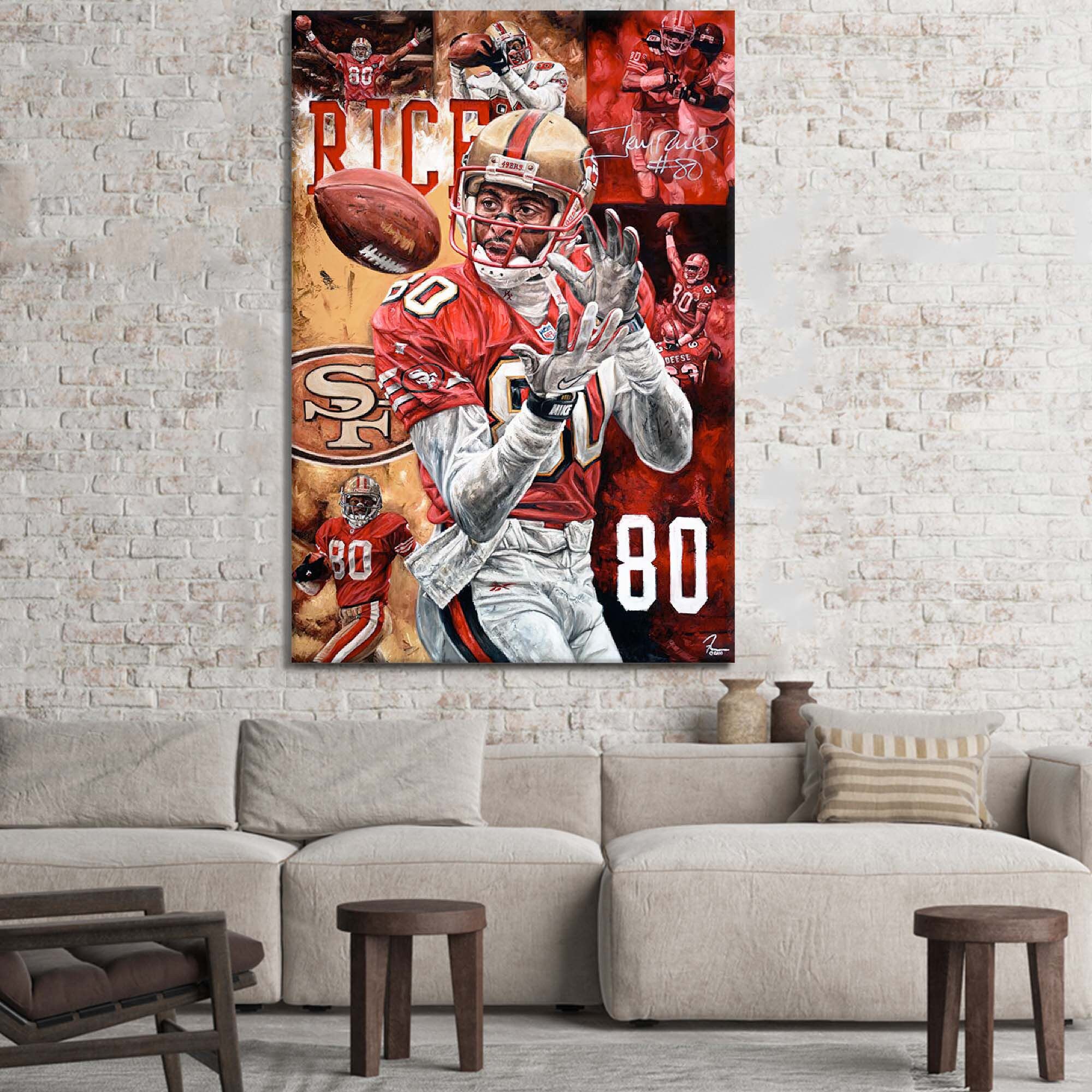 Jerry Rice Poster San Francisco 49ers Jerry Rice Print Wall | Etsy
