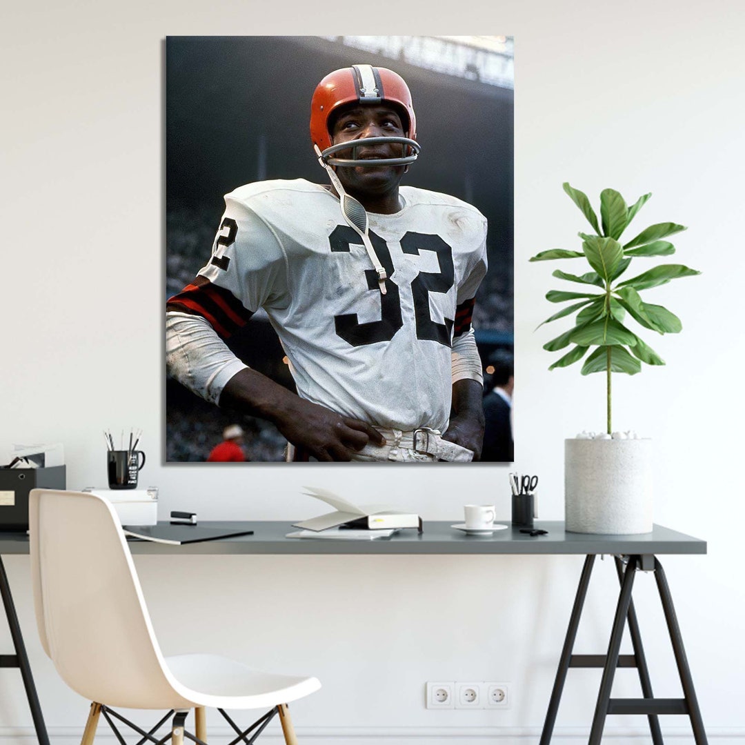 Jim Brown Poster, Jim Brown Wall Art, Brown Prints, Football Wall Decor ...