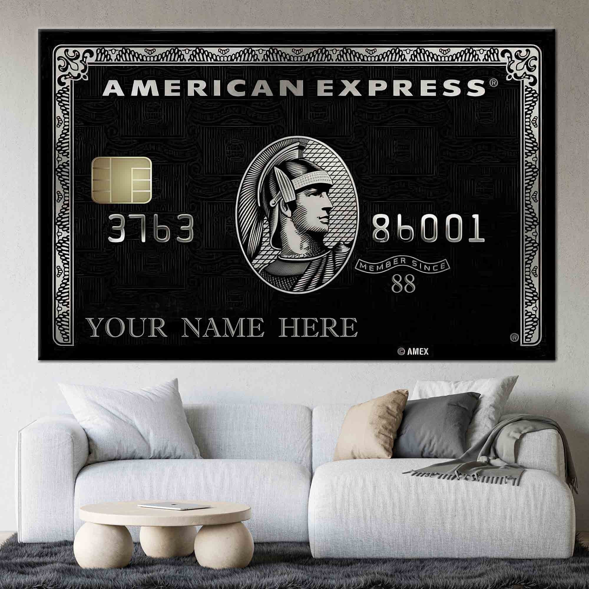 AMEX American Express Black Credit Card SMART Sticker Skin Wrap