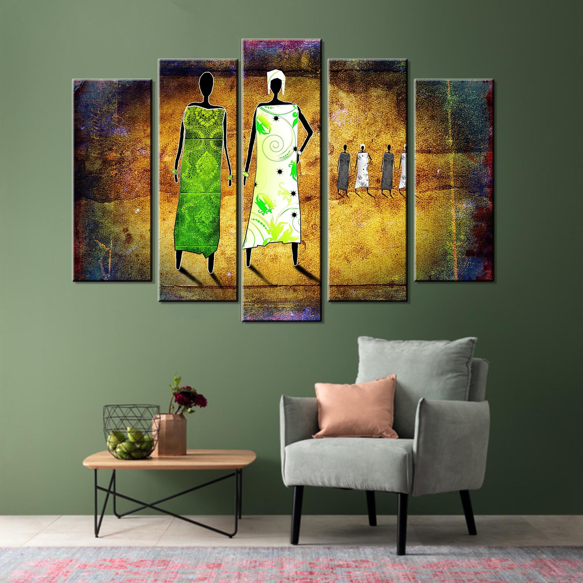 Africa Painting Print on Canvas Africa Wall Decor African Etsy
