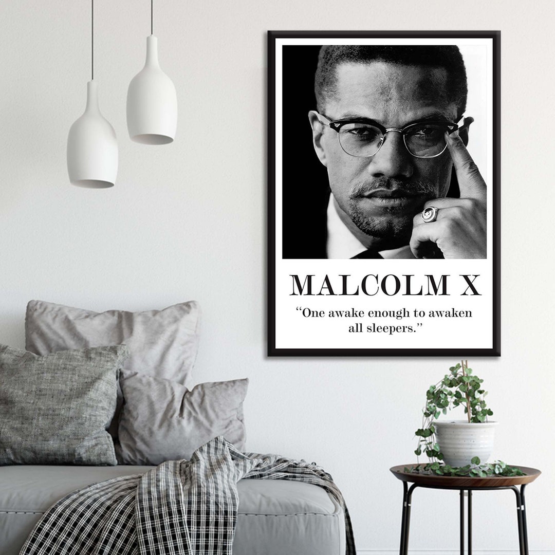 Malcolm X Print, Malcolm X Poster, Malcolm X Photo, Malcolm Print Art