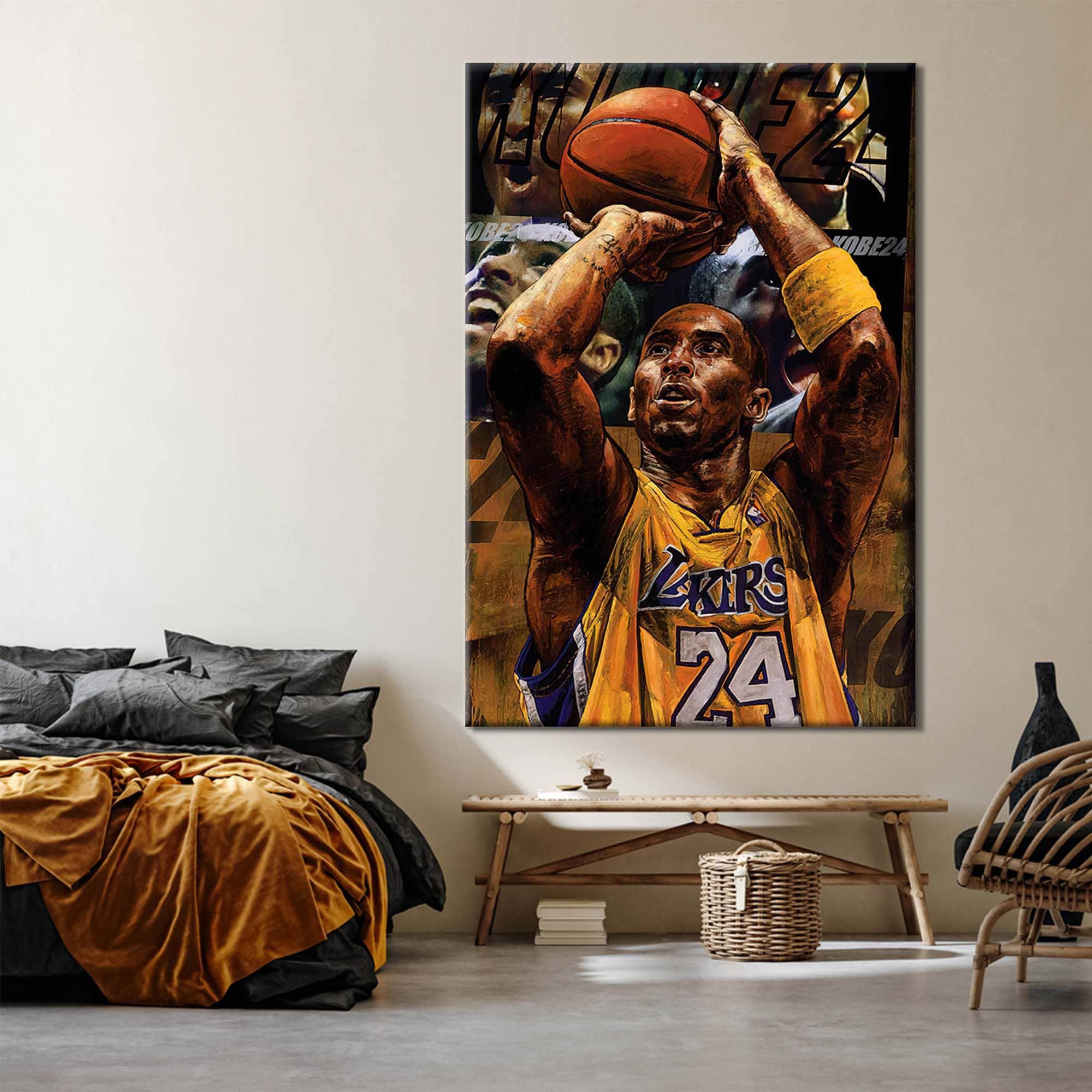 Kobe Bryant Poster Kobe Bryant Wall Art Basketball Fan Kids Etsy