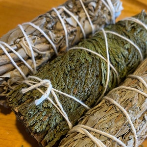 Smudge Bundle - White Sage - Cedar - Blue Sage