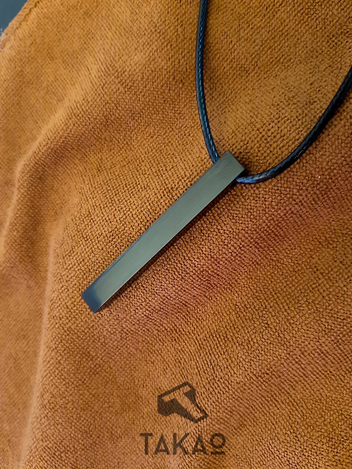 Simple black metal necklace Outlet