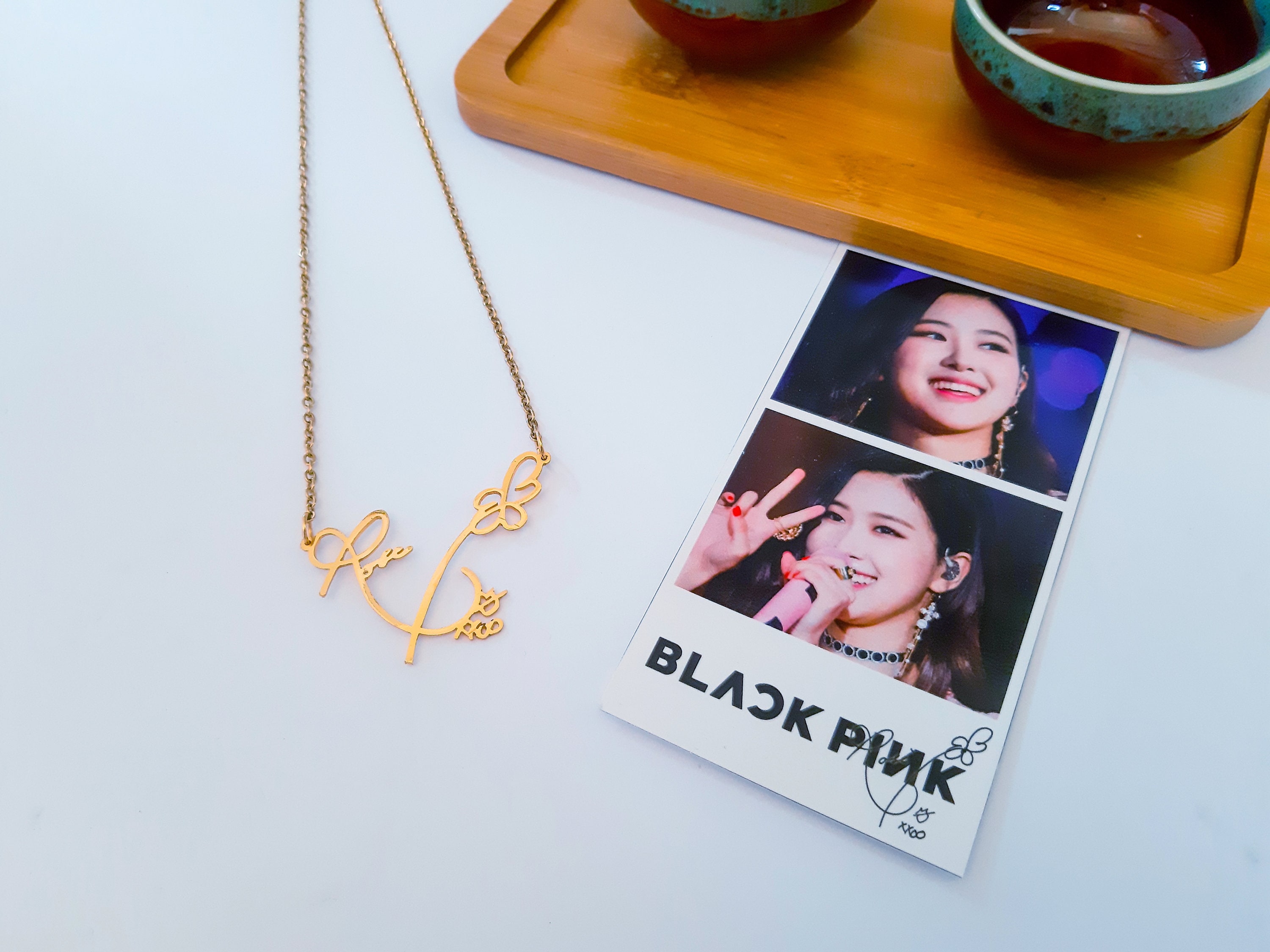 BLACKPINK ROSE signature necklace blackpink merch | Etsy