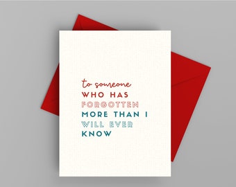 Inspirational birthday card for him or her, To someone who has forgotten more than I will ever know. ECO-friendly, blank inside, GR104