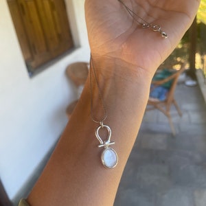 Mother of Pearl pendant made in sterling silver