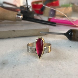 The “Juniper” ring, Pink tourmaline ring