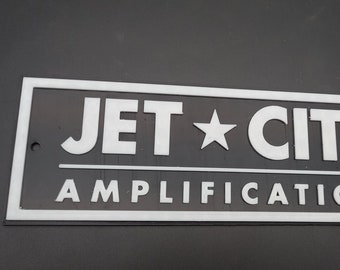 ジェットシティロゴ 210 mm 異なる色。3Dプリント
