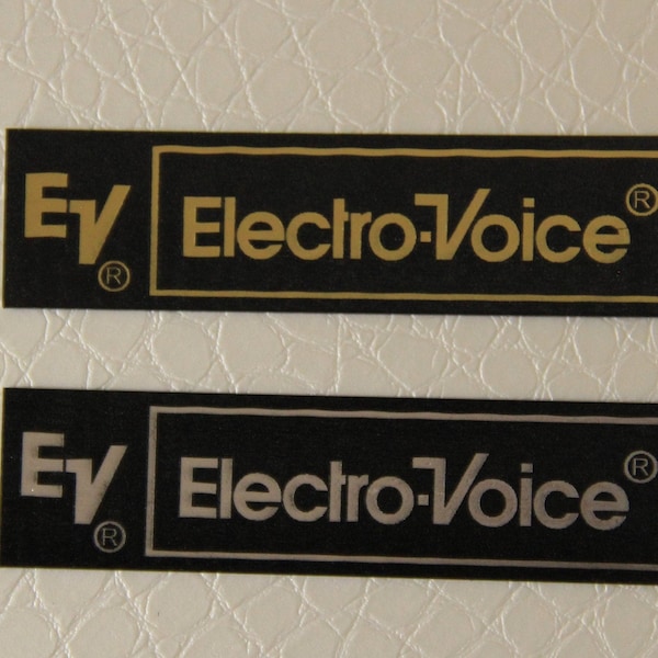 Electro - Voice silver or gold logo 75mm = 2.95"