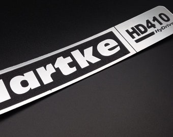Hartke HD 410 logo on silver 230mm