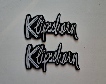 Klipschornロゴ 100 mm 2個。3Dプリント