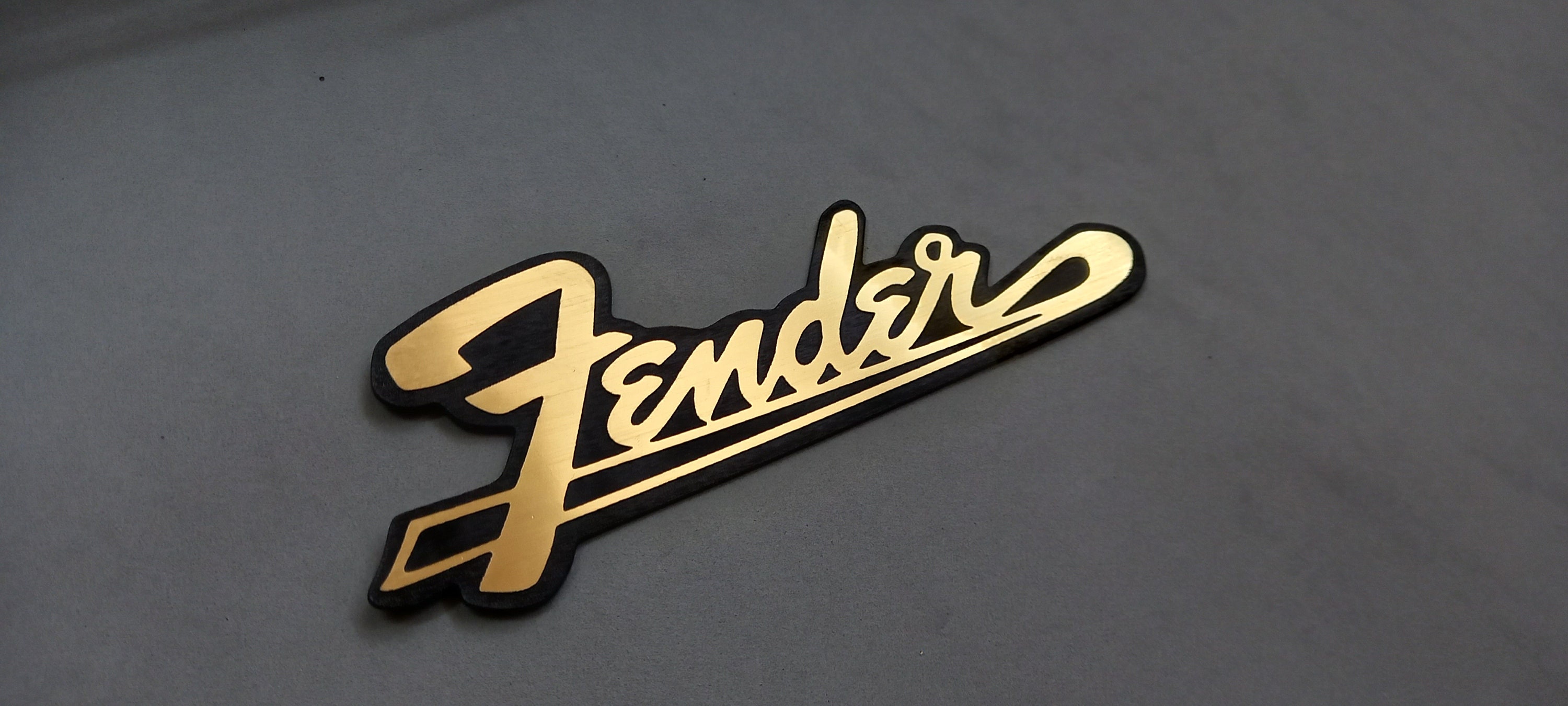 Fender white or gold or silver logo 150mm 5.9 Etsy