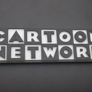 Cartoon Network Style logo sign! Game room. Theater room.