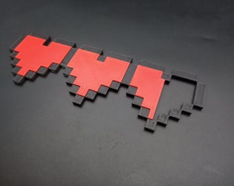 Legend of Zelda Video Game Logo Sign. Hearts