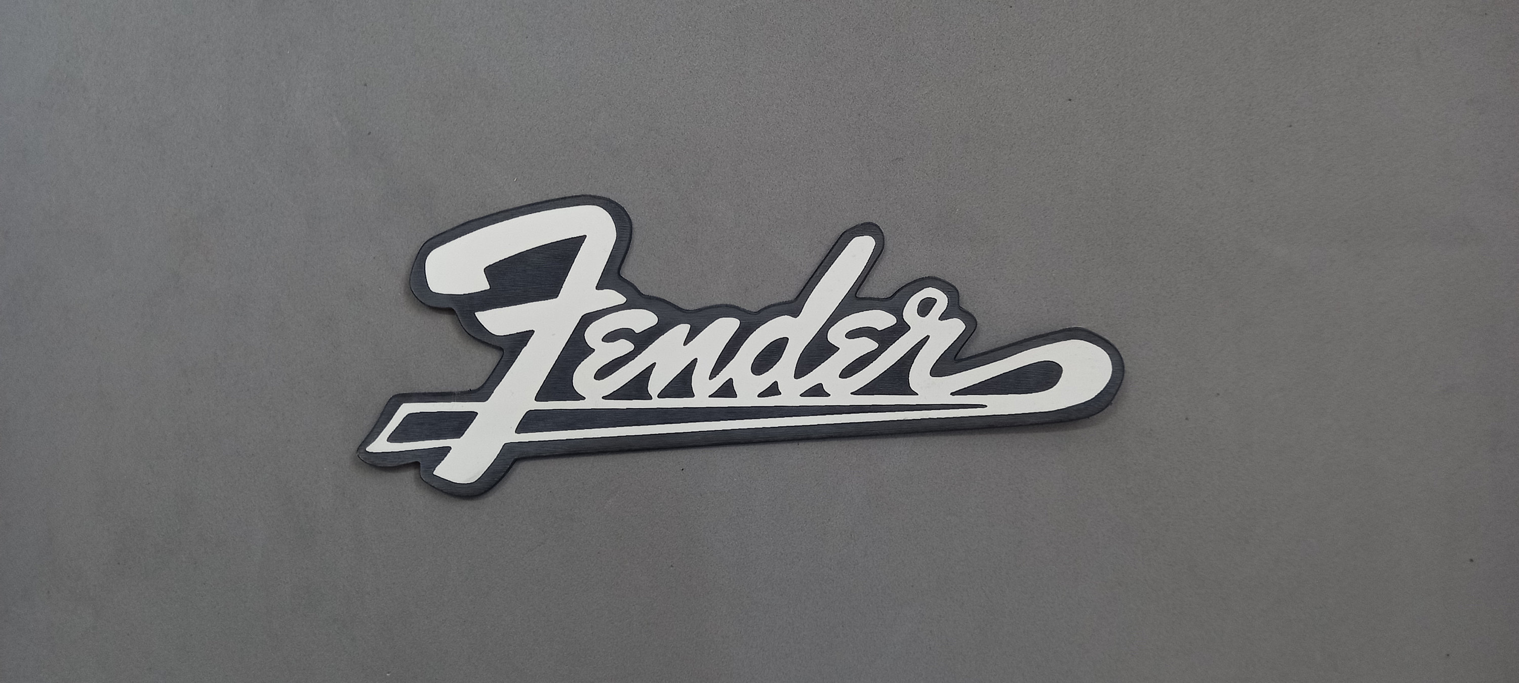 Fender white or gold or silver logo 150mm 5.9 Etsy