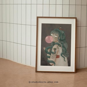 STAMPA ARTISTICA GICLÉE | Illustrazione di Medusa stampa d'archivio qualità museale stampa glicee stampa artistica poster arte grande stampa fine art medusa potente