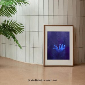 GICLÉE ART PRINT | Insomnia illustration archival print museum quality glicee print art print poster art large fine art print blue poster