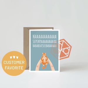 CARTÃO DE FELICITAÇÕES // Gato bebé // Círculo da Vida // Cartão postal dobrável cartão de aniversário com envelope DIN A6