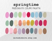PROCREATE COLOR PALETTE // Springtime // 30 Farben für iPad Procreate digitale Kunst Illustration Zeichnung // .swatches Datei Download