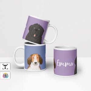 COPO DE CÃO PERSONALIZADO // Copo de cerâmica impresso copo de cachorro presente copo com motivo de cachorro com nome de cachorro caneca xícara de café imagem de cachorro