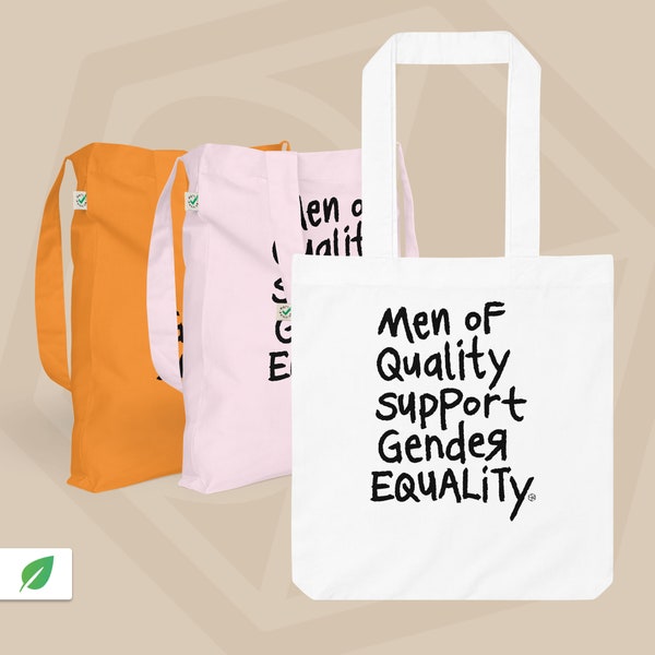 BIO FASHION STOFFBEUTEL // Gender Equality // Statement Tote Bag Tragetasche Einkaufstasche Jutebeutel Baumwolltasche Artprint // Bio & Fair