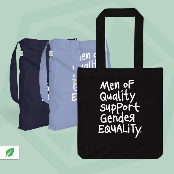 BIO FASHION STOFFBEUTEL // Gender Equality // Statement Tote Bag Tragetasche Einkaufstasche Jutebeutel Baumwolltasche Artprint // Bio & Fair