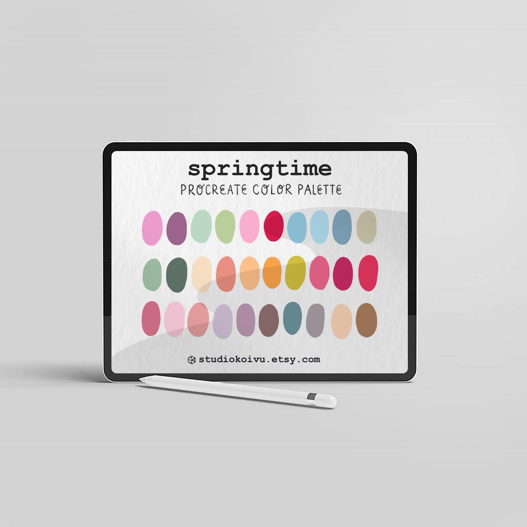 Pro Create Spring Color Palette PROCREATE COLOR PALETTE // Springtime // 30 Colors for iPad Procreate ...
