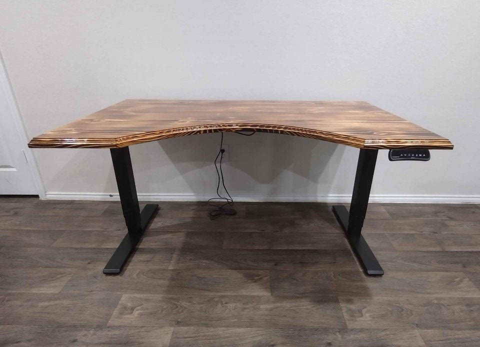 Custom Wood Sit Stand Desk. - Etsy