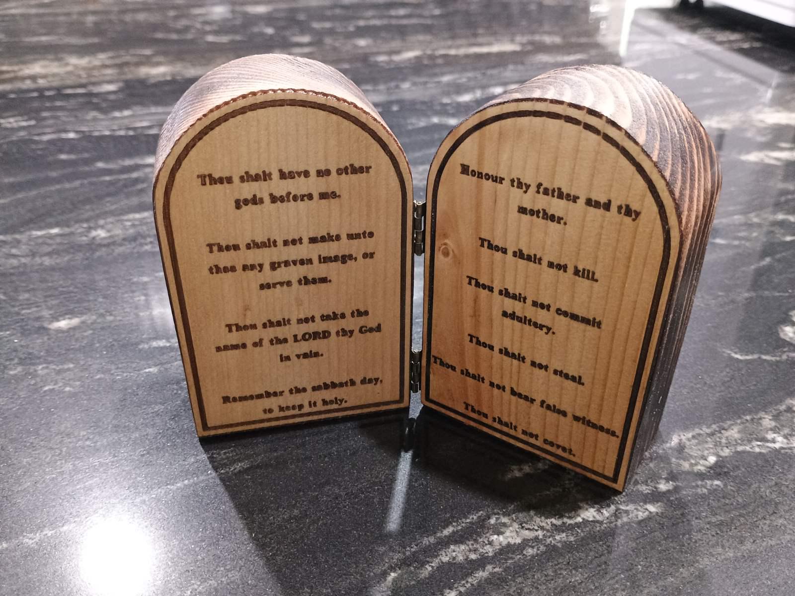 Wooden 10 Commandments Tablets - Etsy