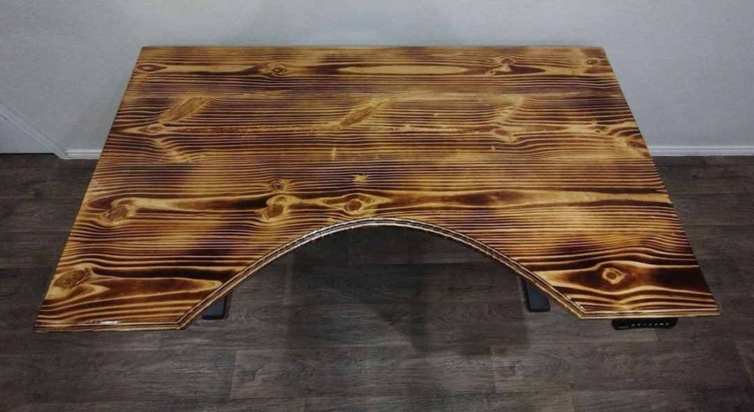 Custom Wood Sit Stand Desk. - Etsy