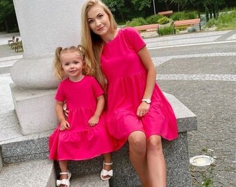 Easter matching, Mommy and me matching outfit, matching dress, mother daughter dress, easter dress, cotton dress, easter family look