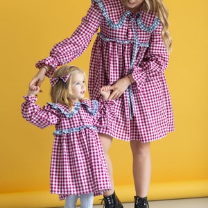 Mommy and me dress, Matching mother and daughter dress, easter dress, matching dress, organic cotton, Easter family, easter outfit image 1