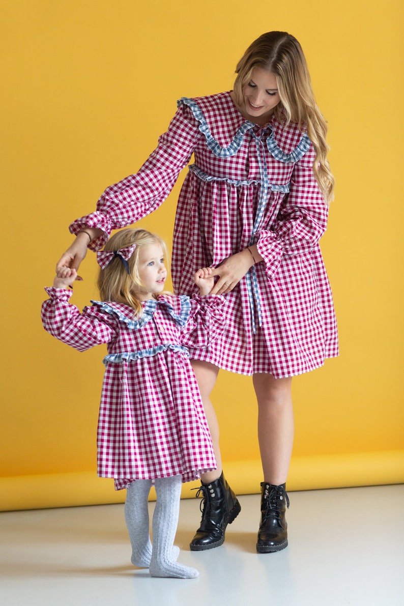 Mommy and me dress, Matching mother and daughter dress, easter dress, matching dress, organic cotton, Easter family, easter outfit image 1