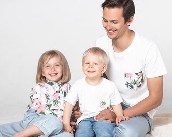 Matching family outfits, father son daughter outfits, father son tshirt, daughter shirt, father son daughter set, father son tshirt