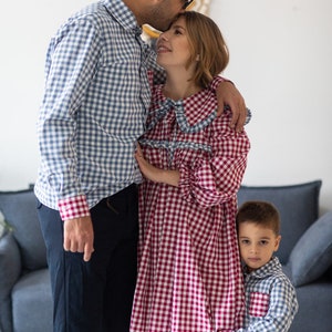 Family matching outfit, matching family costumes, matching dress, mother daughter dress, father son shirt, matching family, mother day gift image 2