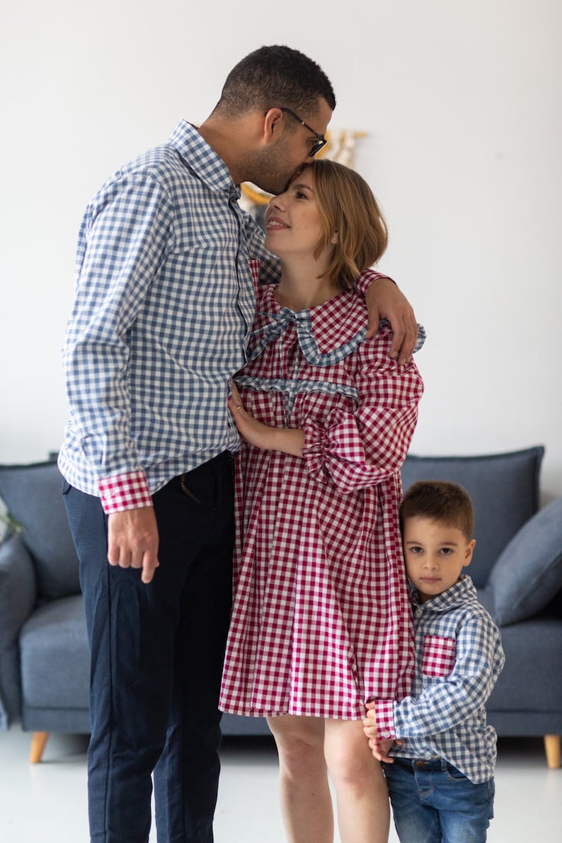 Family matching outfit, matching family costumes, matching dress, mother daughter dress, father son shirt, matching family, mother day gift image 2