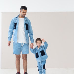 Fathers day gift, father son clothes, matching set father son, corduroy shirt, corduroy trousers, family matching, family set, Easter outfit