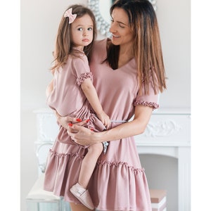 Mommy and me dress, Mother daughter matching dress, mothers day gift, matching outfits, pink dresses, matching dress, mother's day