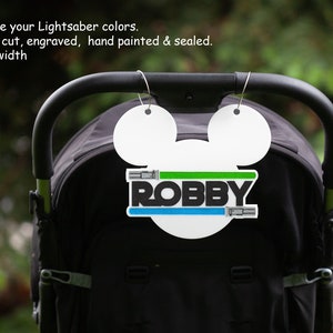 Mickey Lightsaber Stroller Tag Mickey Star Wars Stroller Identifier Disney Stroller Tag Wheelchair Tag Disney Stroller Disneyland Sign Etsy UK