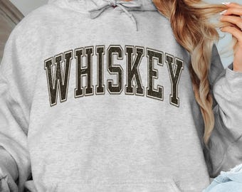 Whiskey Hooded Sweatshirt, Gift for Whiskey Lover, Unisex Drinking Weather Hoodie