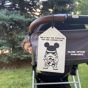Stroller tag Star Wars Stroller spotter stroller Identifier Disney stroller tag Star Wars baby shower gift image 3