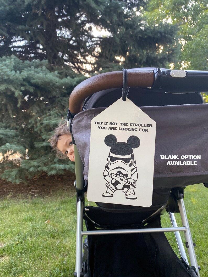 Stroller tag Star Wars Stroller spotter stroller Identifier Disney stroller tag Star Wars baby shower gift image 3