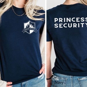Princess Security Front and Back Print Tshirt Disney Dad Princess Shirt Men&#39;s Disney Shirt Princess Security Shirt Disney Princess Dad Shirt