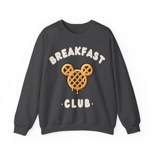 Breakfast Club Gildan Crewneck Sweatshirt Mouse Shaped Waffle Sweater Waffle Shirt Breakfast Waffle Mouse Shirt Disney Waffle Sweater Dark Heather
