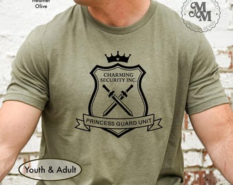 Camiseta de Princesa de Seguridad, Charming Security Inc., Camiseta Disney para papá, Camiseta Princesa Príncipe Azul para papá, Camiseta juvenil